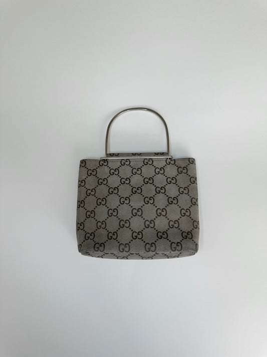 Gucci Beige Suede Monogram Mini Bag