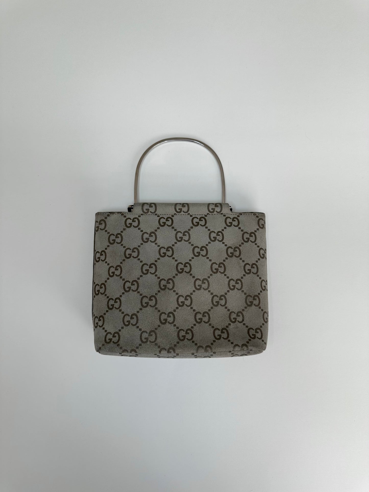 Gucci Beige Suede Monogram Mini Bag