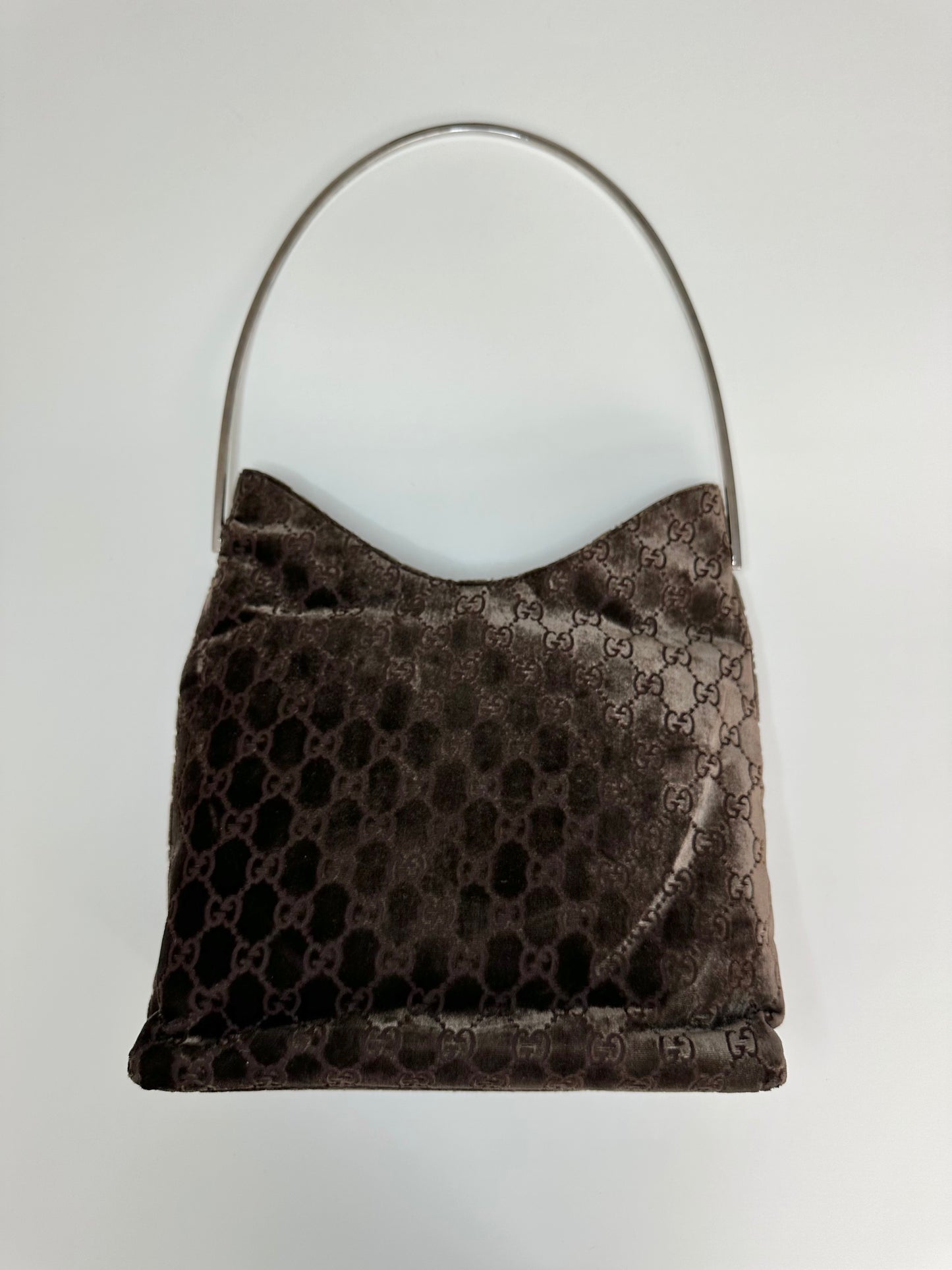 Gucci Brown Monogram Velvet Bag