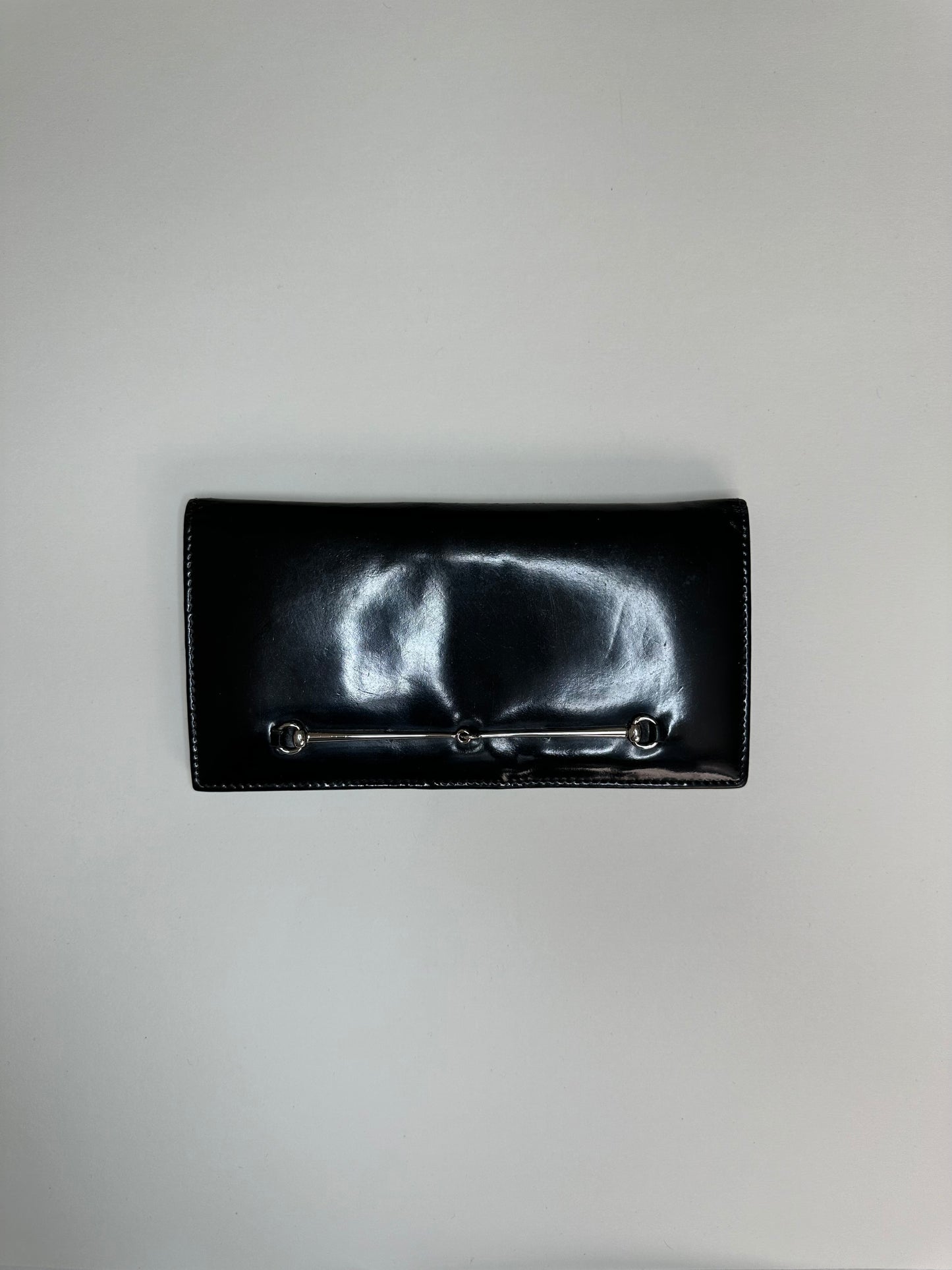 Gucci Black Slim Horsebit Wallet