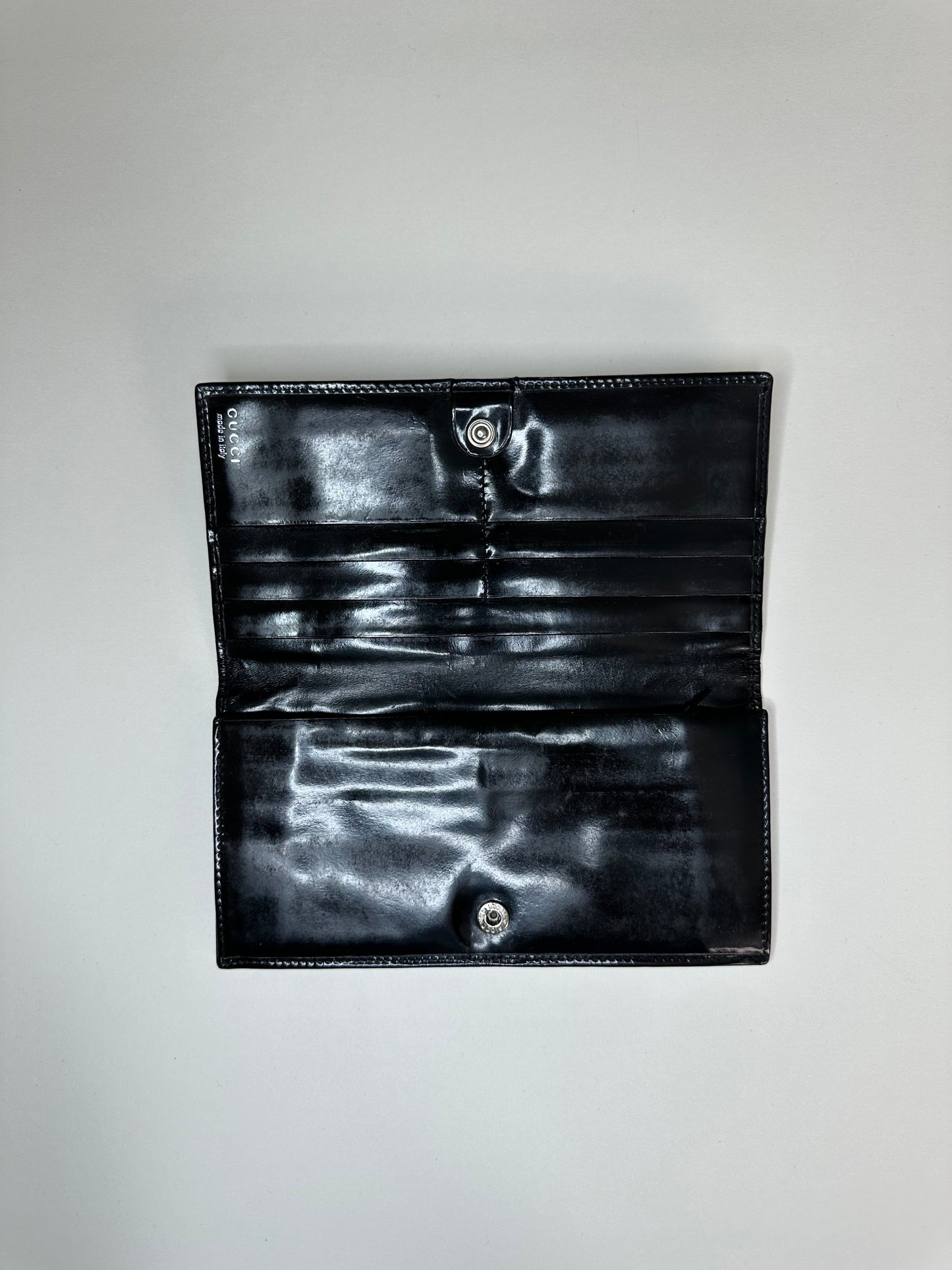 Gucci Black Slim Horsebit Wallet