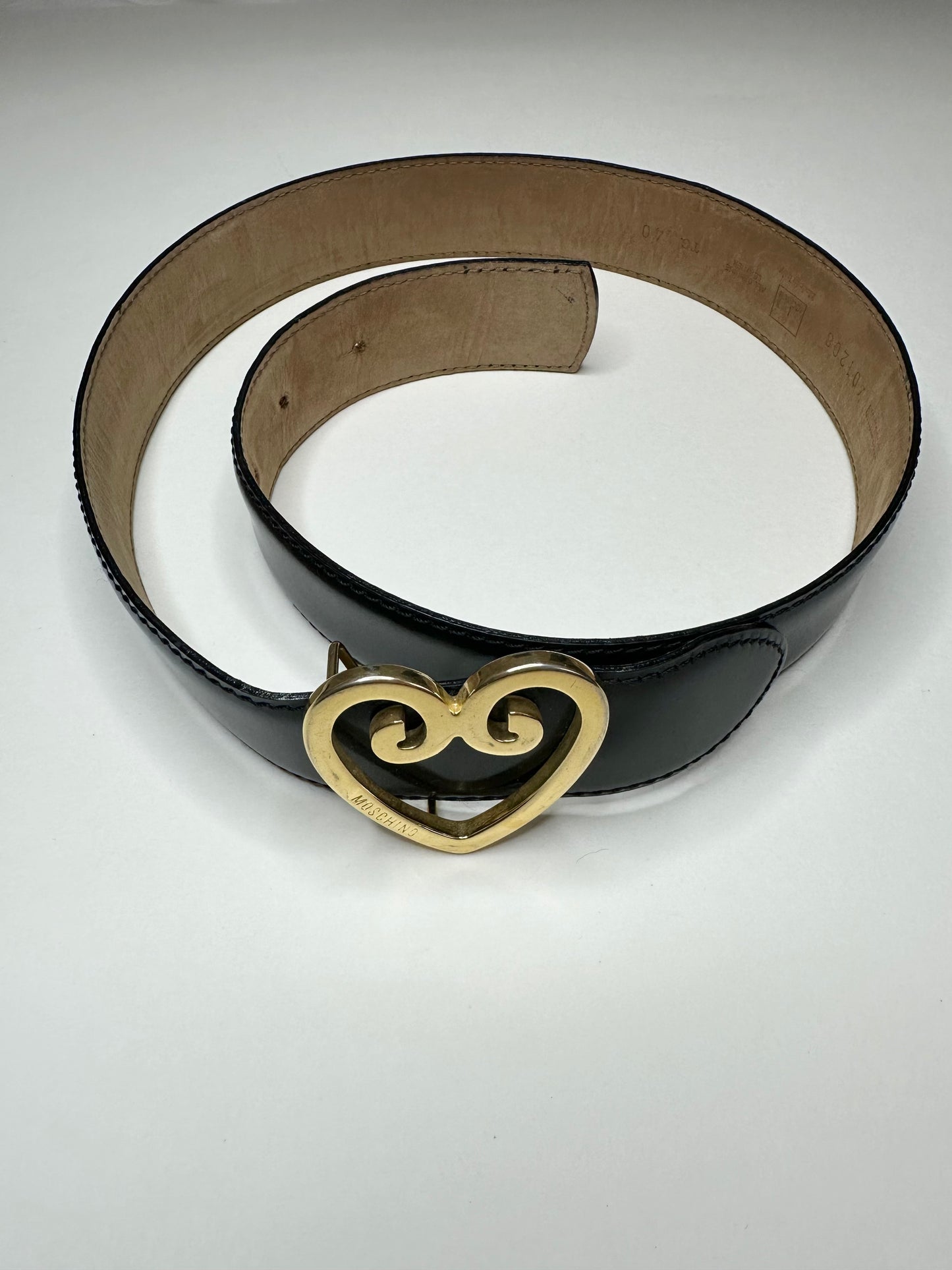 Moschino Gold Heart Belt