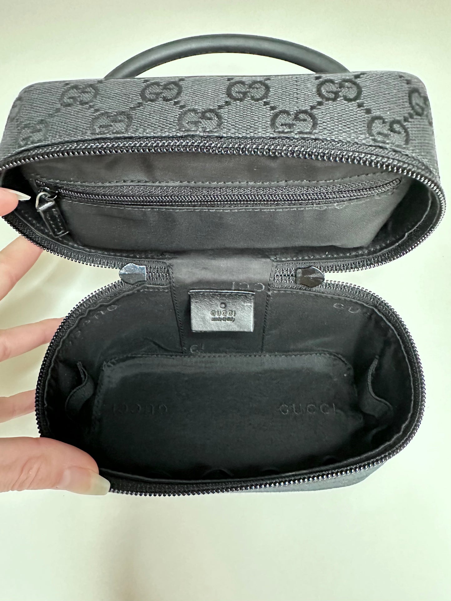 Gucci Black Monogram Vanity