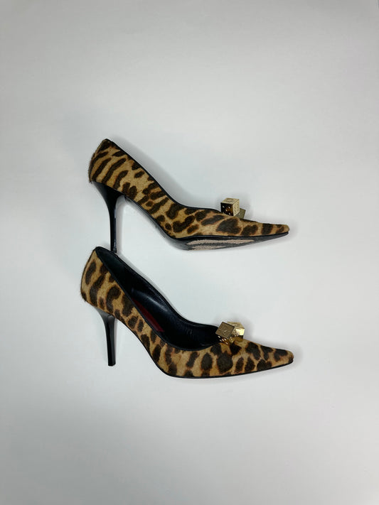 Dior Cheetah Gambler Pumps 37