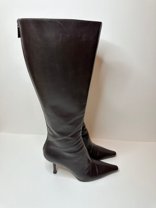 Jimmy Choo Brown Leather Boots 37