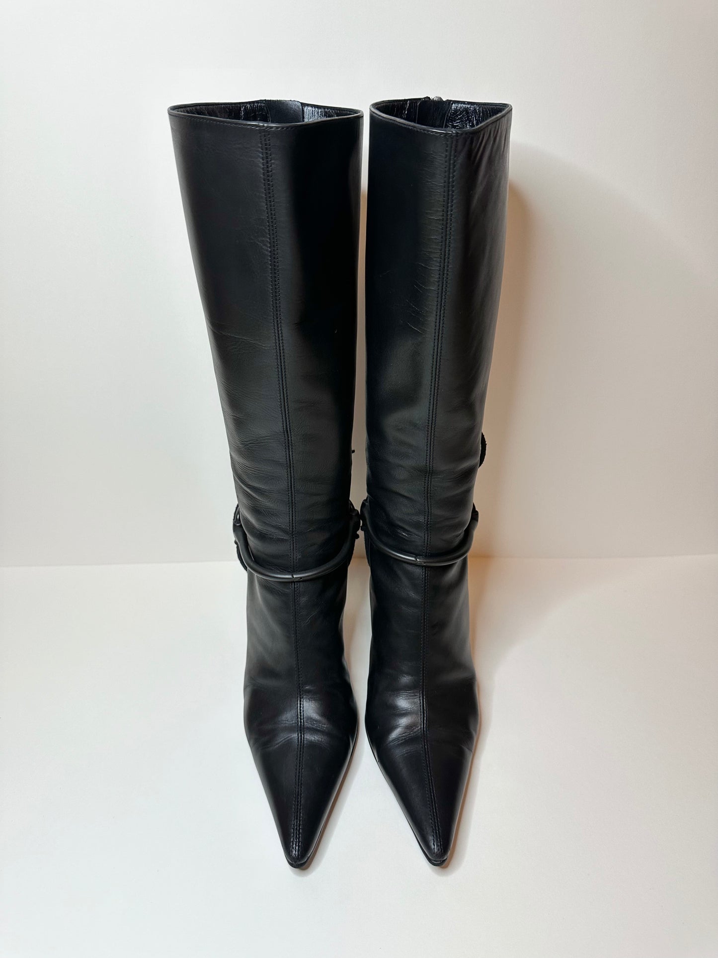 Gucci Black Harness Boots US 6.5