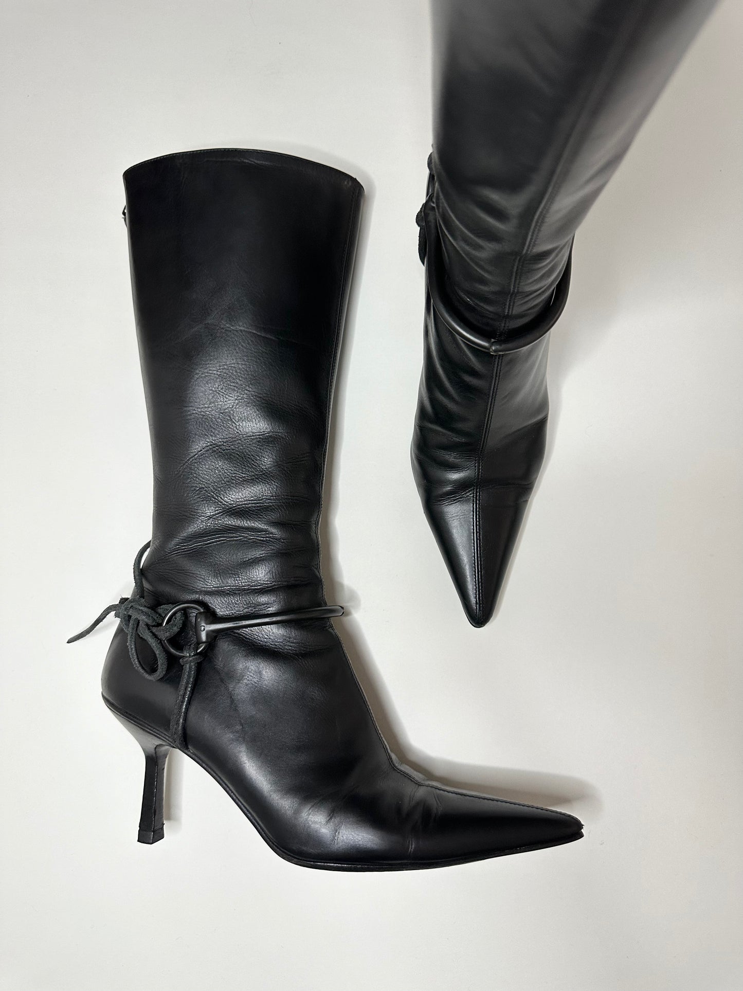 Gucci Black Harness Boots US 6.5