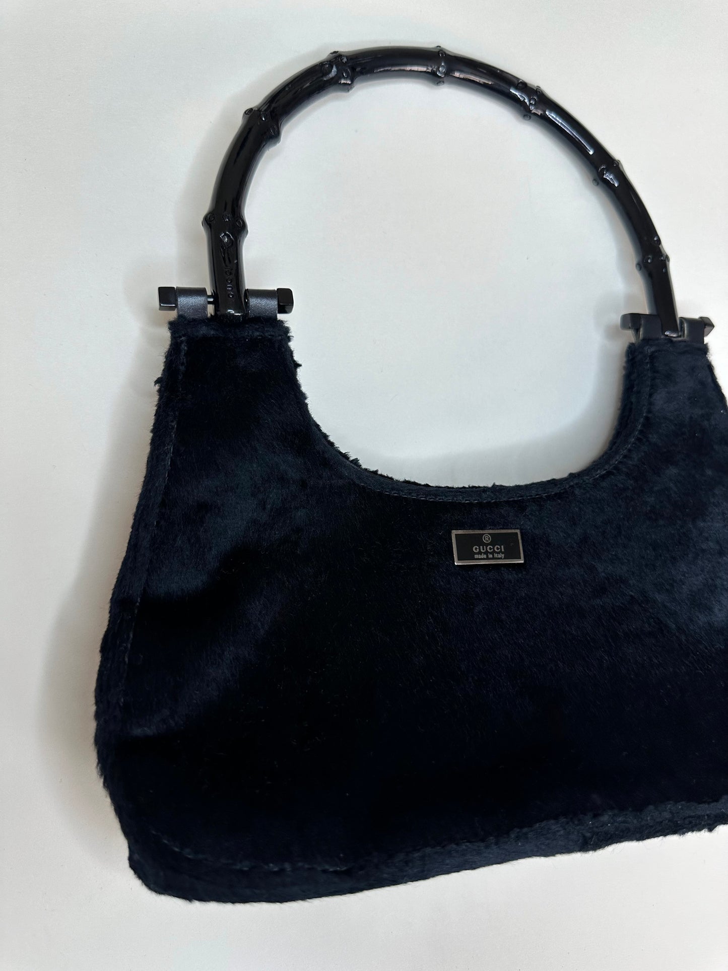 Gucci Black Bamboo Handle Bag