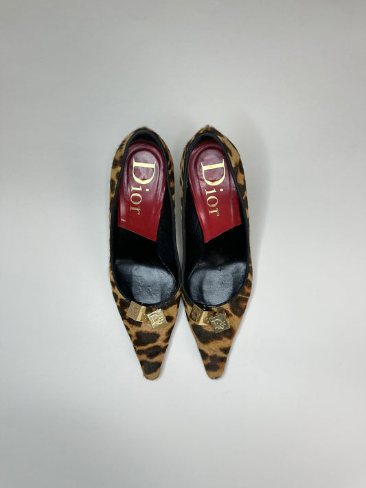 Dior Cheetah Gambler Pumps 37