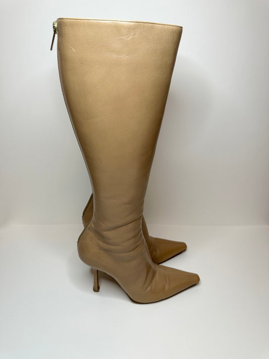 Jimmy Choo Tan Leather Boots 38